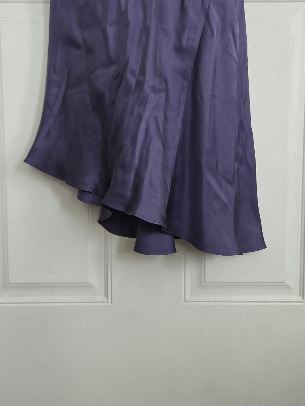 Vintage Jones New York 100% Silk Deep Purple Asymmetrical Dress (D10) - Picture 4 of 4